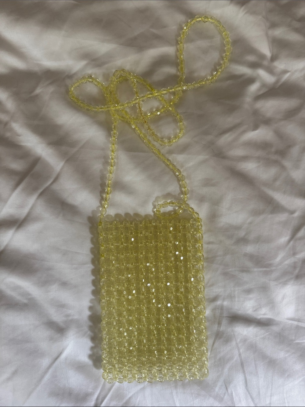 Y2K H&M Yellow Beaded Crossbody Bag